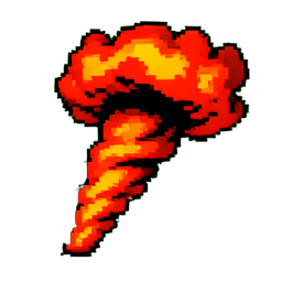Tornado — 256×256 pixel art sprite