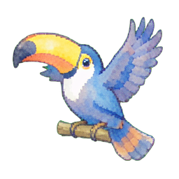 Tucano — sprite pixel art 256×256