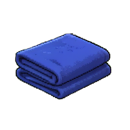Toalla Plegada Índigo (Cinemático) — sprite pixel art 256×256