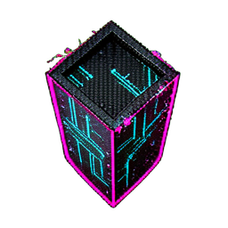 Tower Shield (Cyberpunk) - 256x256 pixel art sprite