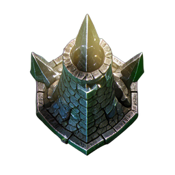 Bouclier de la Tour (HD-2D) — sprite pixel art 256×256