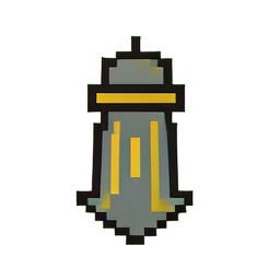 Turmenschild (Niedrig Auflösung) — 256×256 Pixel-Art-Sprite