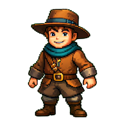 Dorfvorsteher — 256×256 Pixel-Art-Sprite