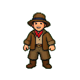 Bourreau de ville — sprite pixel art 256×256