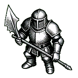 Garde de la Ville (1-Bit) — sprite pixel art 256×256