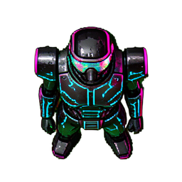 Town Guard (Cyberpunk) - 256x256 pixel art sprite