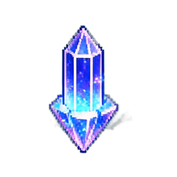 Giftiges Fokuskristall — 256×256 Pixel-Art-Sprite