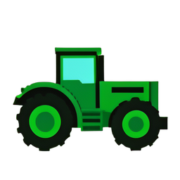 Traktor Grün — 256×256 Pixel-Art-Sprite