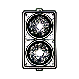 Traffic Light (1-Bit) - 256x256 pixel art sprite