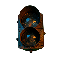 Traffic Light (Cinematic) — 256×256 pixel art sprite