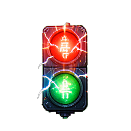 Semáforo (VFX) — sprite pixel art 256×256