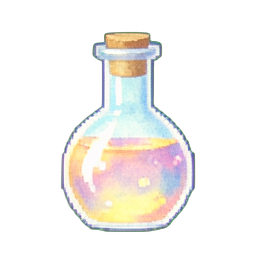 Elixir de transformação — sprite pixel art 256×256