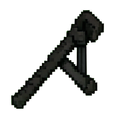 Mecanismo de palanca atrapado — sprite pixel art 256×256