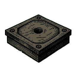 Placa de presión atrapada — sprite pixel art 256×256