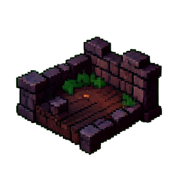 Gefangener Fallenboden — 256×256 Pixel-Art-Sprite