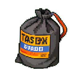 Rolo de saco de lixo — sprite pixel art 256×256