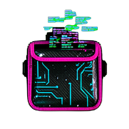 Treasure Bag (Cyberpunk) - 256x256 pixel art sprite