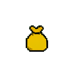 Treasure Bag (Low-Res) - 256x256 pixel art sprite