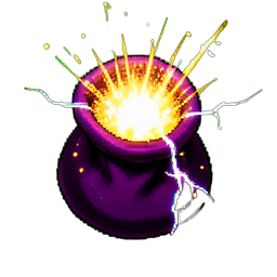 Sac de Trésor (VFX) — sprite pixel art 256×256