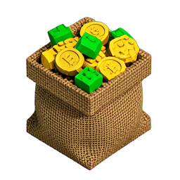 宝箱 (Voxel) — 256×256 ピクセルアートスプライト