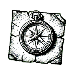 Treasure Hunter (1-Bit) - 256x256 pixel art sprite