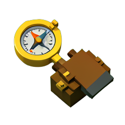 Treasure Hunter (Voxel) - 256x256 pixel art sprite