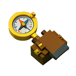 صياد الكنوز (Voxel) — رسم بكسل 256×256