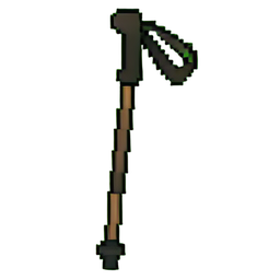 Bâton de randonnée — sprite pixel art 256×256