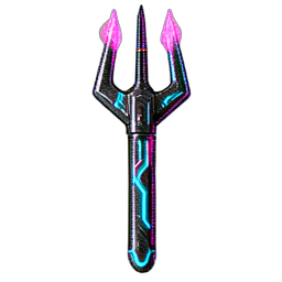 Trident (Cyberpunk) - 256x256 pixel art sprite