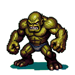 Trollbrute — 256×256 Pixel-Art-Sprite