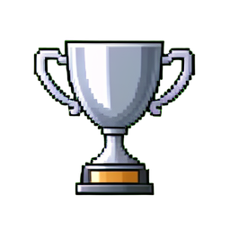 Taça de prata — sprite pixel art 256×256