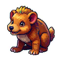 熱帯の動物の巣 — 256×256 ピクセルアートスプライト