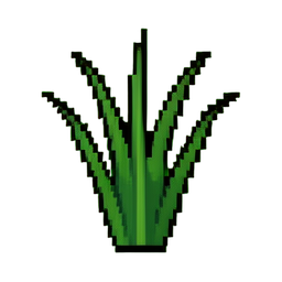 Tropische Grasbüschel — 256×256 Pixel-Art-Sprite