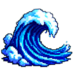 Tsunami — sprite pixel art 256×256