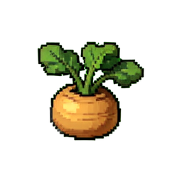 Rettich — 256×256 Pixel-Art-Sprite