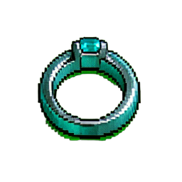 Anel de banda de Turquesa — sprite pixel art 256×256