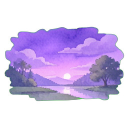 Dämmerpur-Violett Himmel (Filmisch) — 256×256 Pixel-Art-Sprite