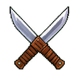 Twin Swordsman (16-Bit) - 256x256 pixel art sprite