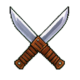 Zweischwerter (16-Bit) — 256×256 Pixel-Art-Sprite