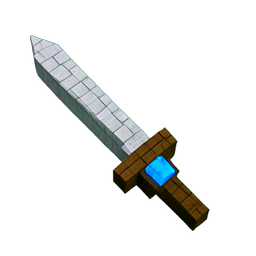 Twin Swordsman (Voxel) - 256x256 pixel art sprite