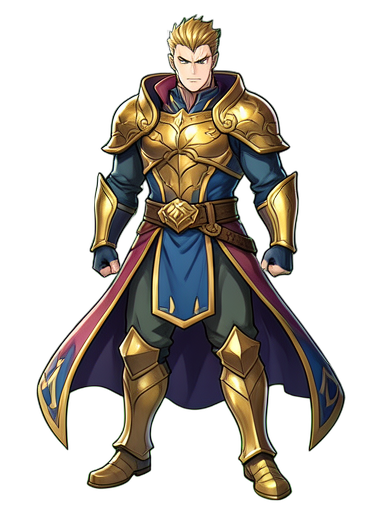 Tyrannenkönig Gold — 384×512 Pixel-Art-Sprite