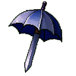 Espada de guarda-chuva (16-Bit) — sprite pixel art 256×256
