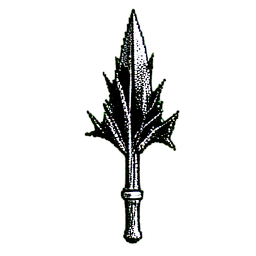 Regenschirmschwert (1-Bit) — 256×256 Pixel-Art-Sprite