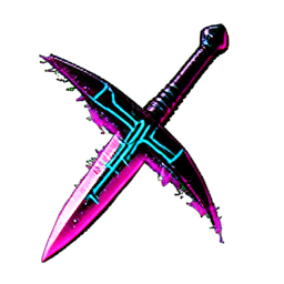 Umbrella Sword (Cyberpunk) - 256x256 pixel art sprite