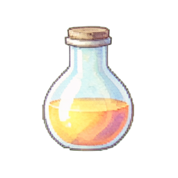 Potion de Santé Inhabituelle — sprite pixel art 256×256