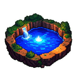 Underground Lake - 256x256 pixel art sprite
