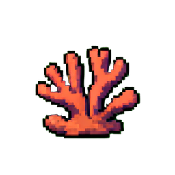 Underwater Coral Tile — 256×256 pixel art sprite