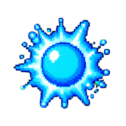 Unterwasser-Explosion — 256×256 Pixel-Art-Sprite