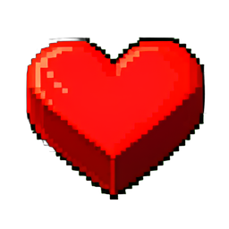Caixa de Coração de São Valentim — sprite pixel art 256×256