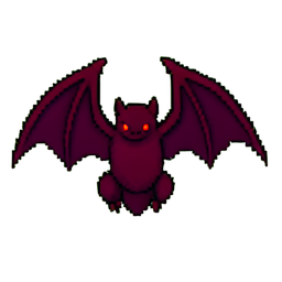 Vampire Bat (16-Bit) - 256x256 pixel art sprite